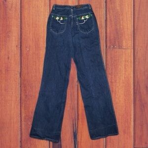 Vintage 70s Bon Bon Flare High Rise Blue Jeans (RARE)